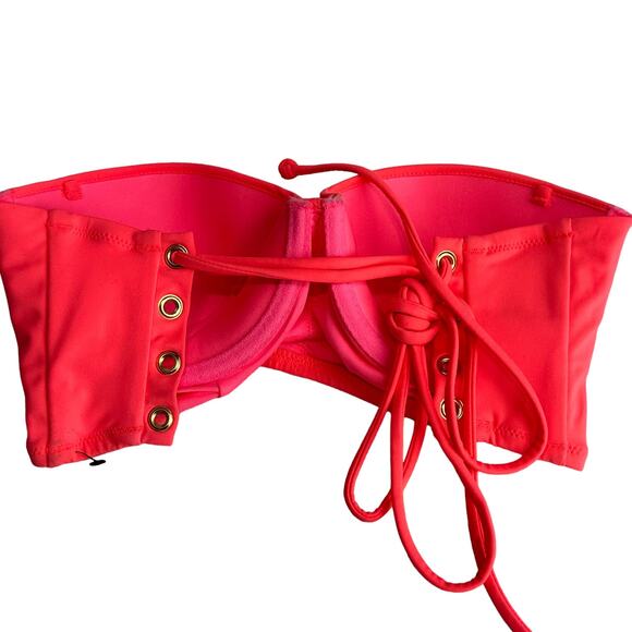 Victoria’s Secret Corset lace up back Bikini swim top size 32D - Picture 2 of 4